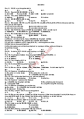 Đề thi thử THPT Quốc gia môn Hóa học - Đề số 01 - Tòng Văn Sinh (Có đáp án)